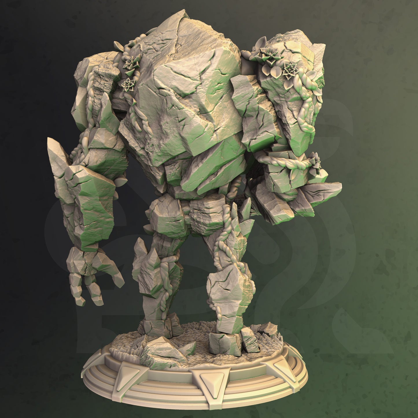 Elven Druid Verin and Rock Golem Lazlus