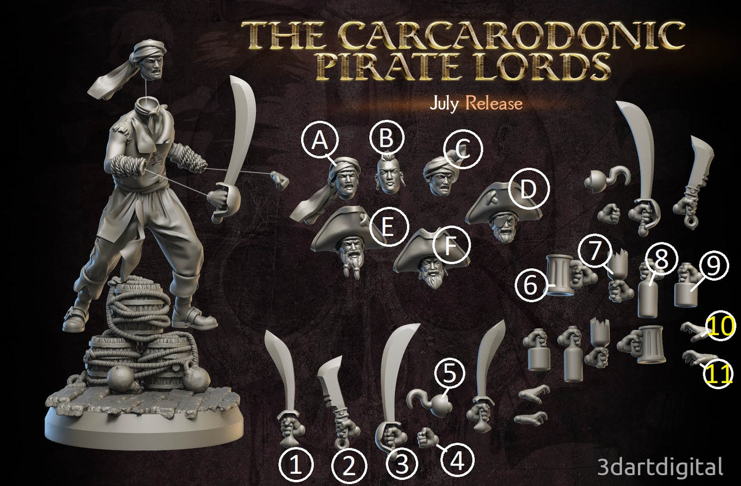 Pirate Crewmember, Male Kitbash Set