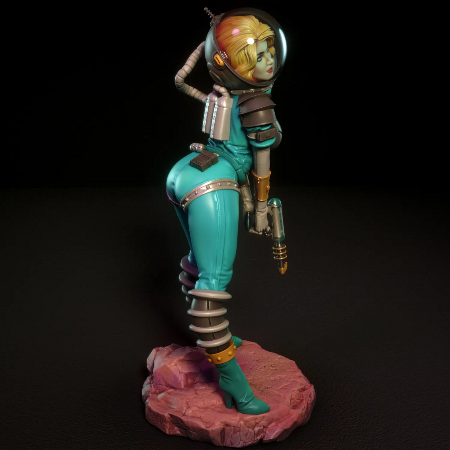 Janet Retro Space Explorer Pinup Statuette