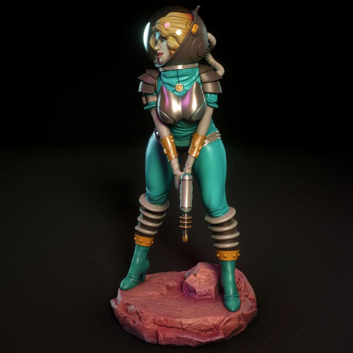 Janet Retro Space Explorer Pinup Statuette