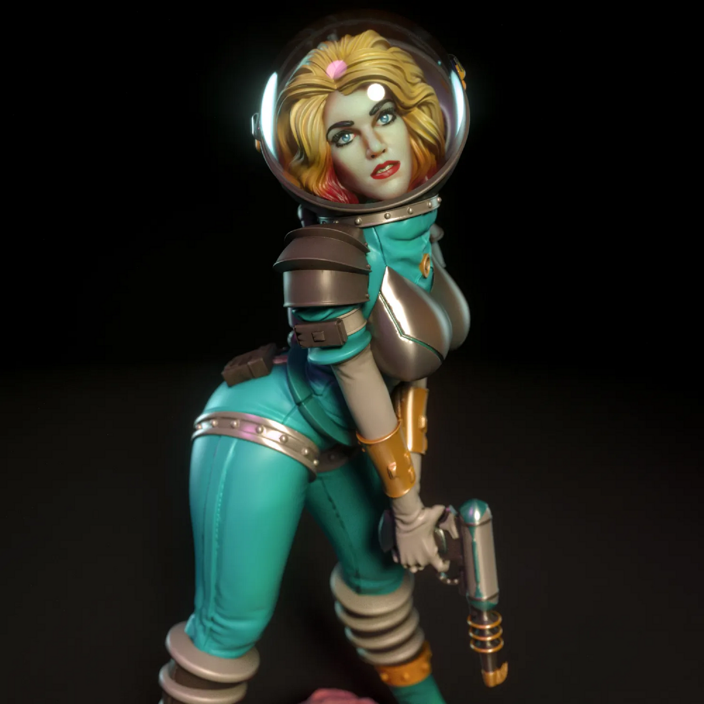 Janet Retro Space Explorer Pinup Statuette