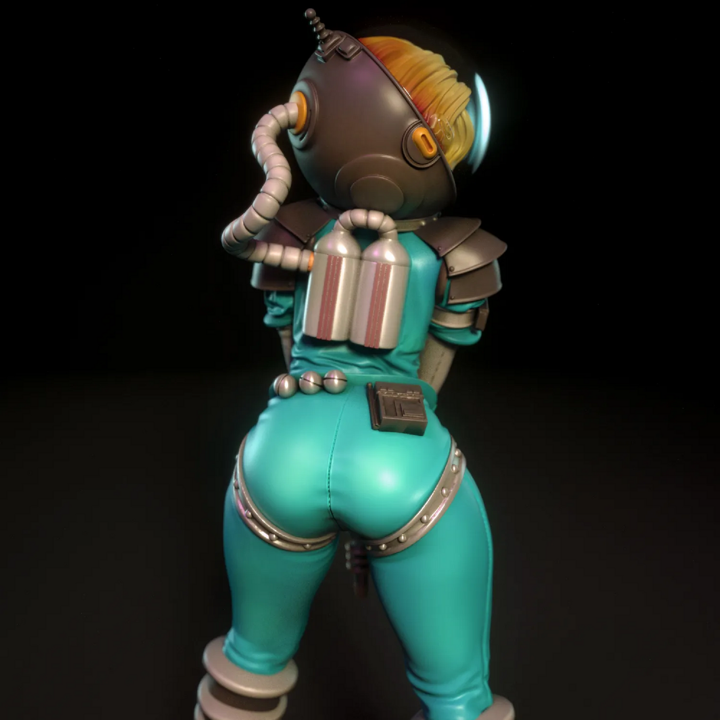 Janet Retro Space Explorer Pinup Statuette