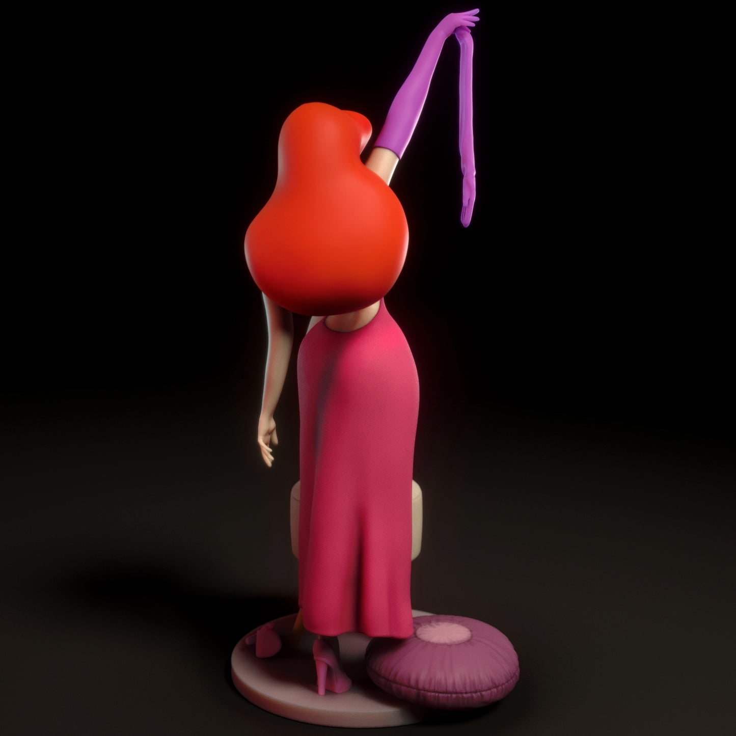 Fanart Red Lady Pinup Statuette