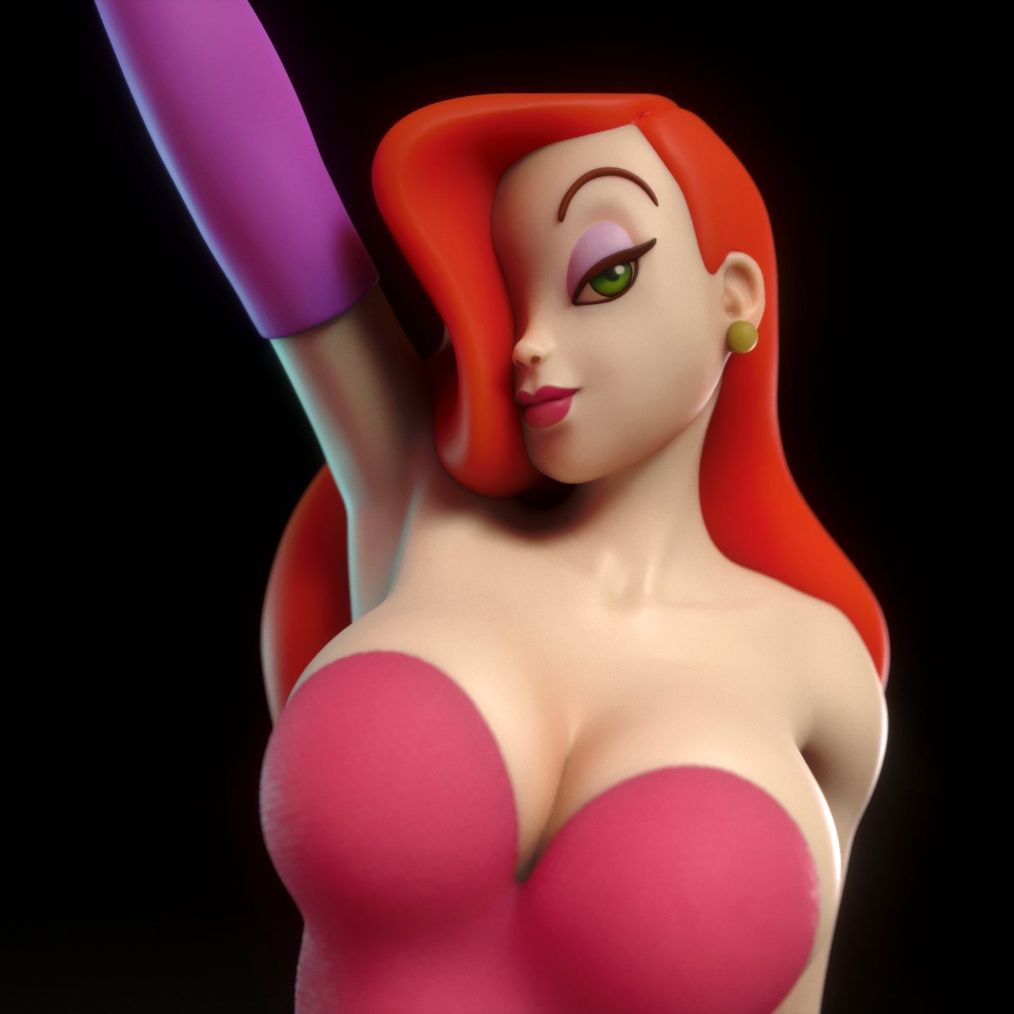 Fanart Red Lady Pinup Statuette