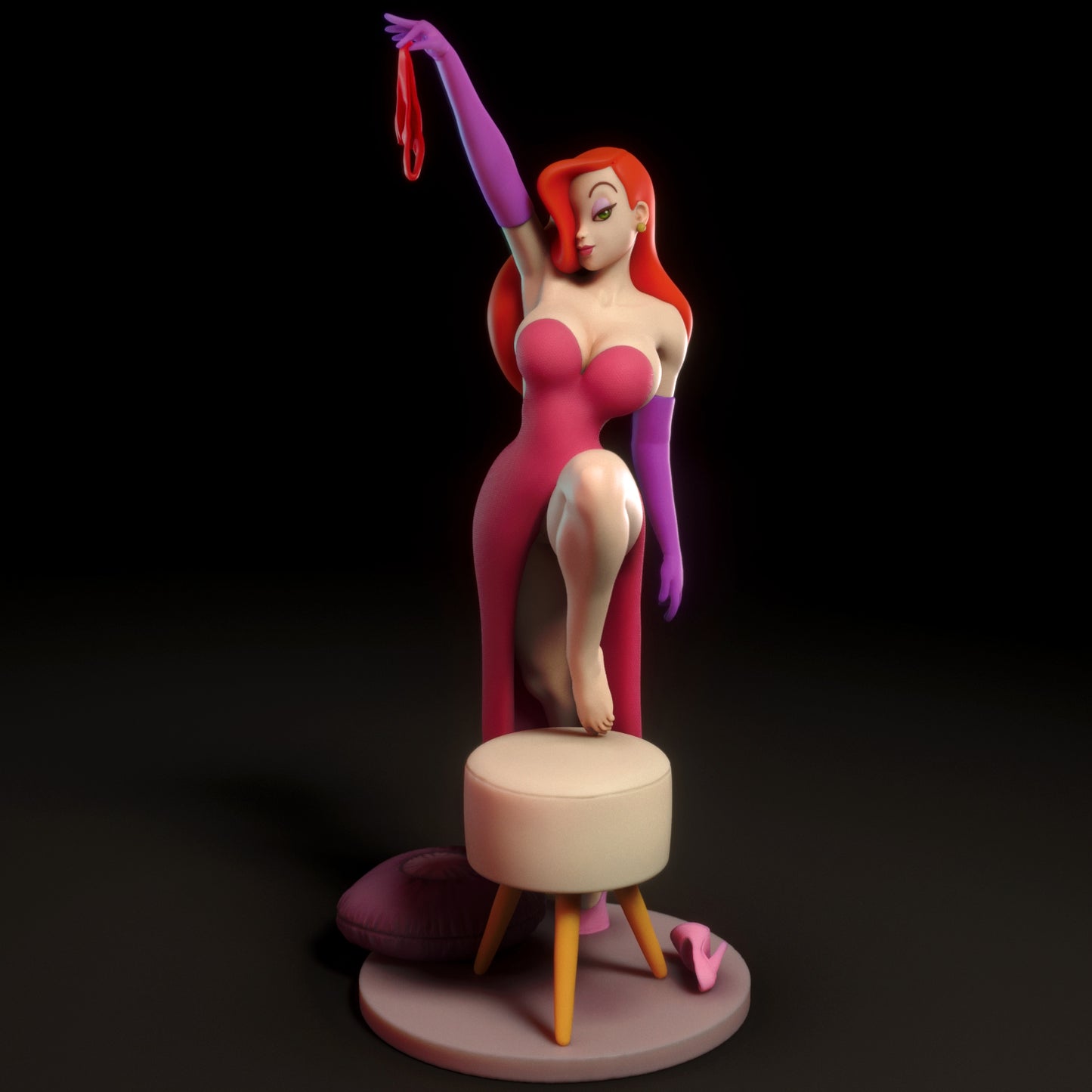 Fanart Red Lady Pinup Statuette