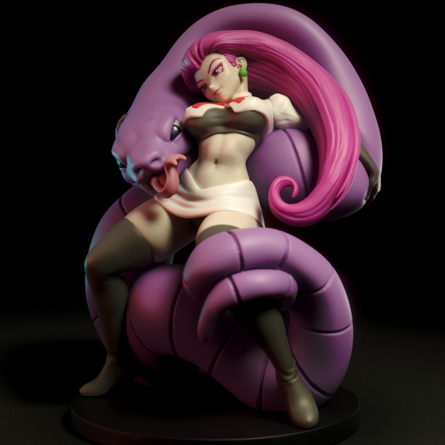 Fanart Trainer and Serpent Pinup Statuette