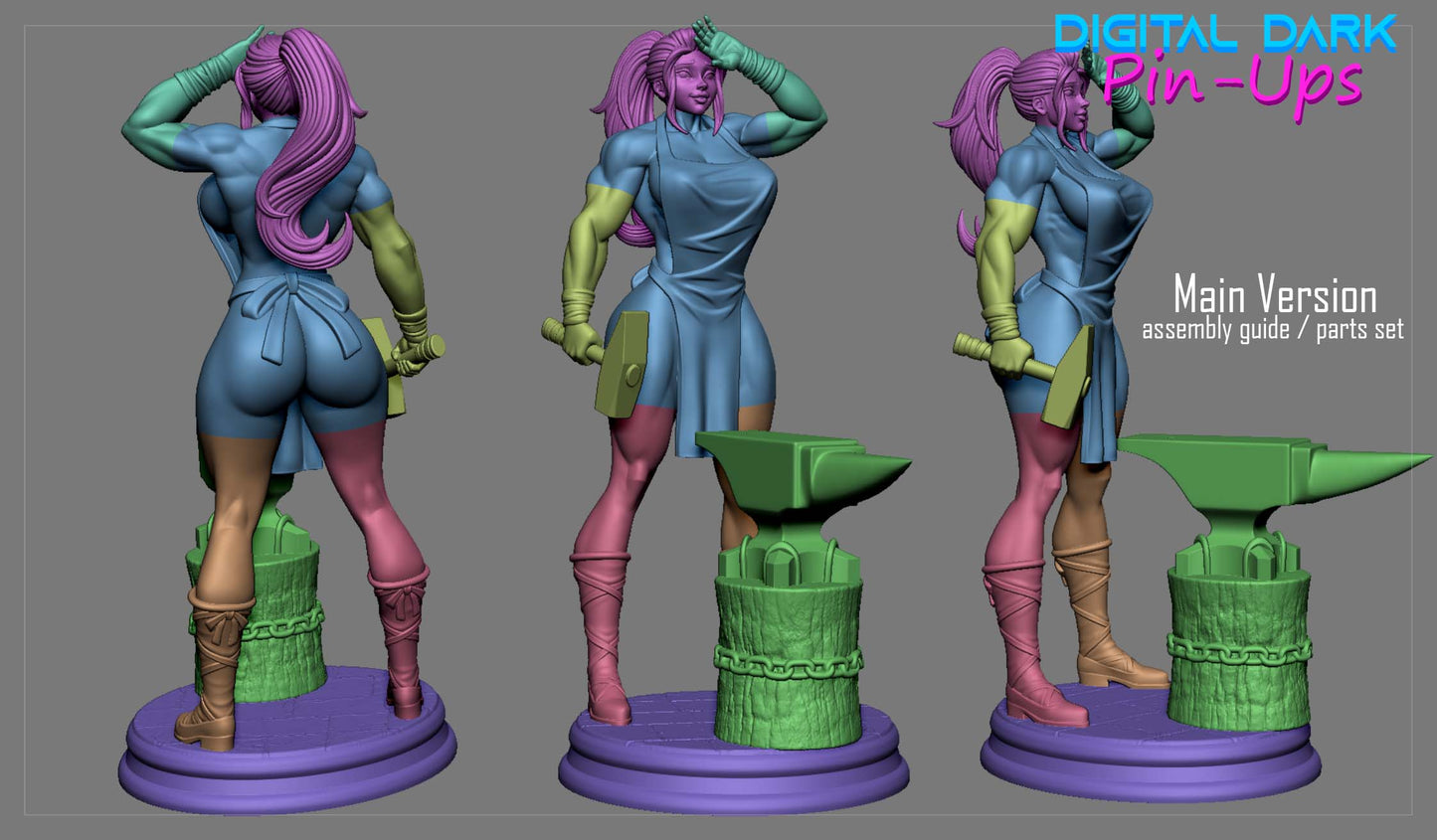 Blacksmith Girl Pin Up