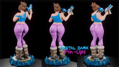 Ice Scientist Pin up Figurine