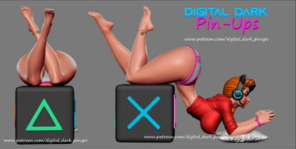 Gamer Girl 3 NSFW Pin Up Statuette