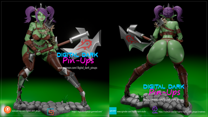 Orc Girl Pinup Statuette