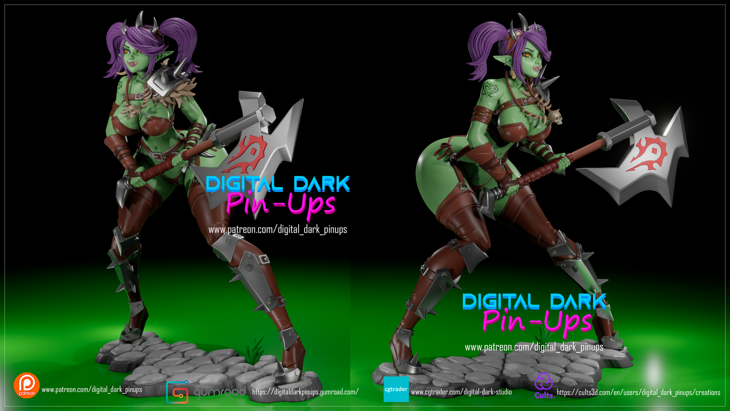 Orc Girl Pinup Statuette