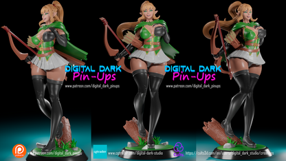 Elf Archer Pinup Statuette