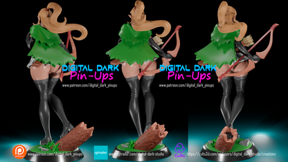 Elf Archer Pinup Statuette