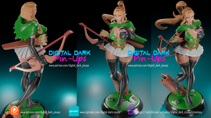 Elf Archer Pinup Statuette