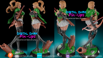 Elf Archer Pinup Statuette