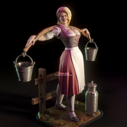 Anna the Milk Maid Pinup Statuette