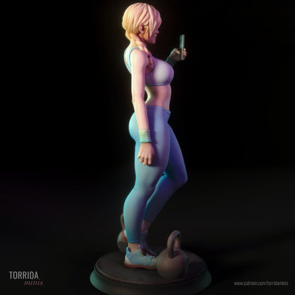 Workout Lady Ashley Pinup Figurine