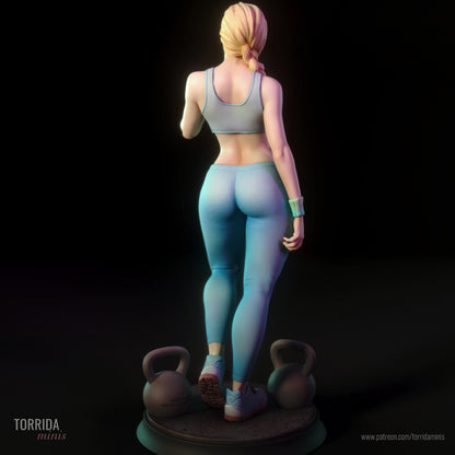 Workout Lady Ashley Pinup Figurine