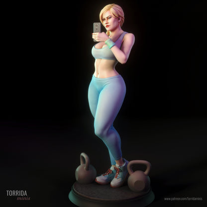 Workout Lady Ashley Pinup Figurine