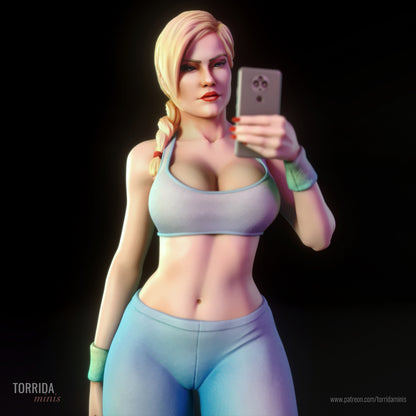 Workout Lady Ashley Pinup Figurine