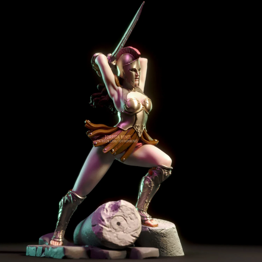 Greek Warrior Woman Helene Pinup Statuette