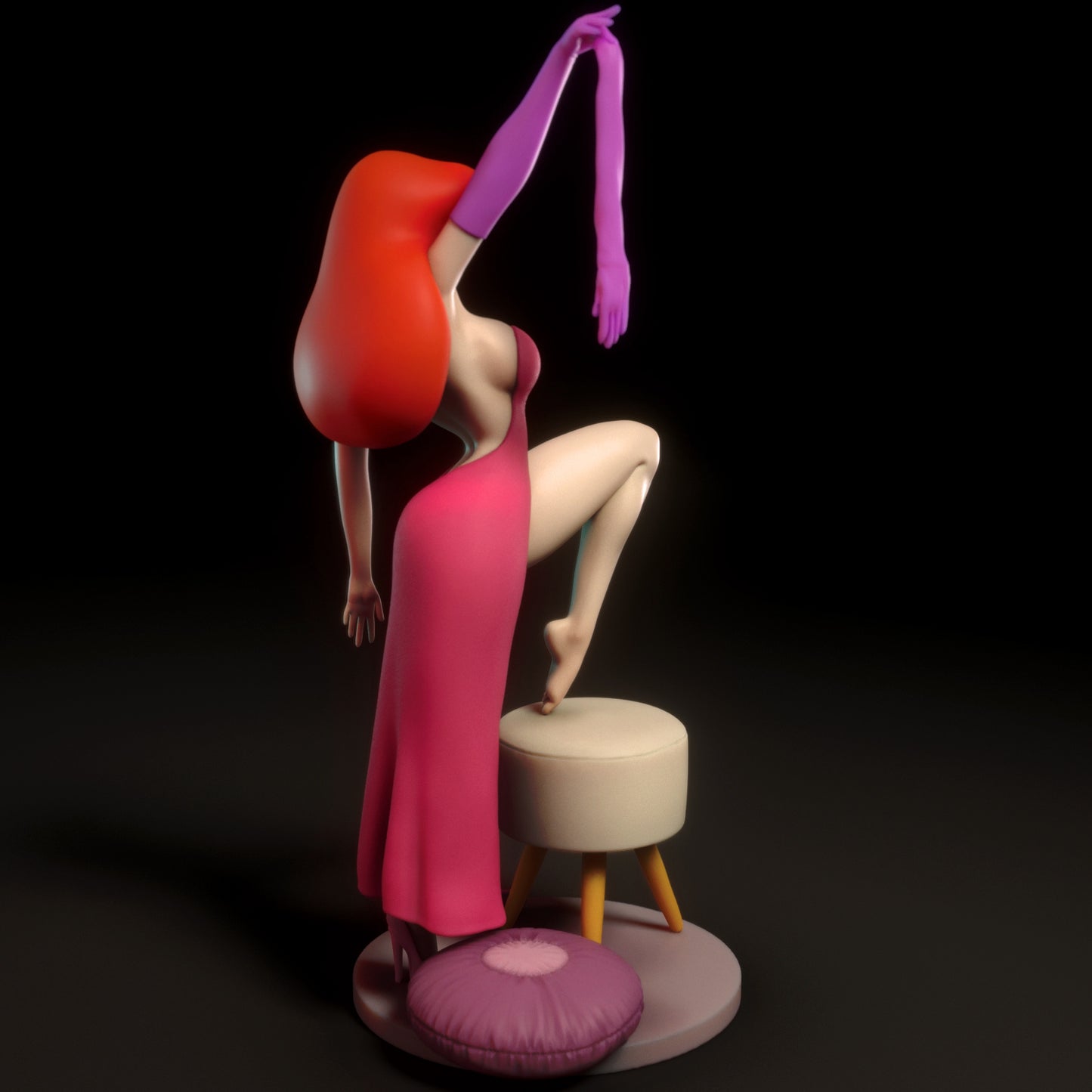 Fanart Red Lady Pinup Statuette