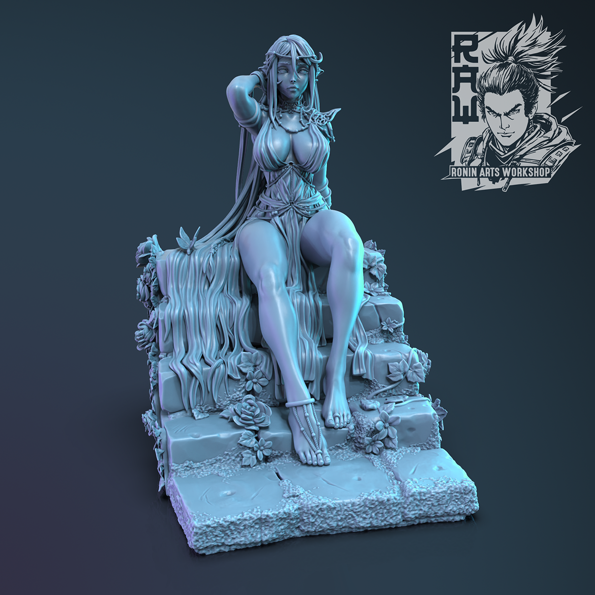 Ridiel and Chryswen Pinup Statuette
