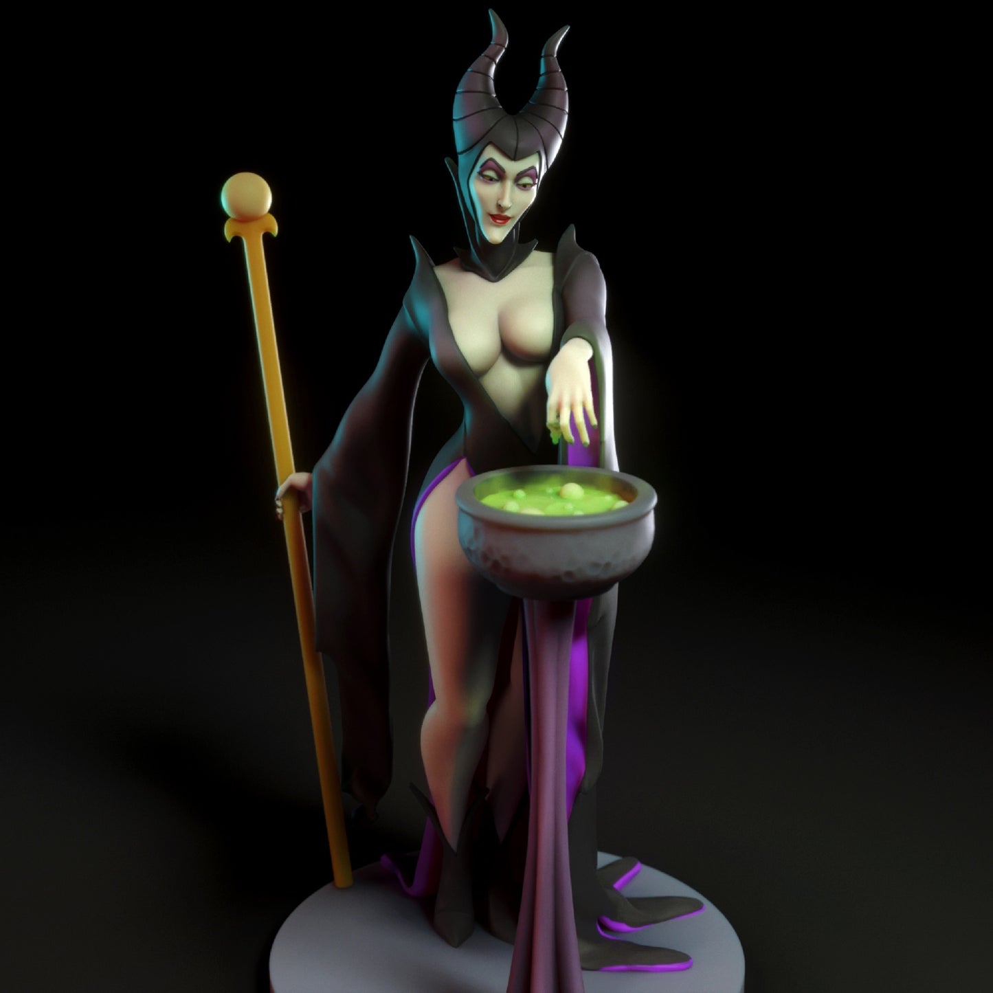 Fanart Evil Witch PinUp Statuette
