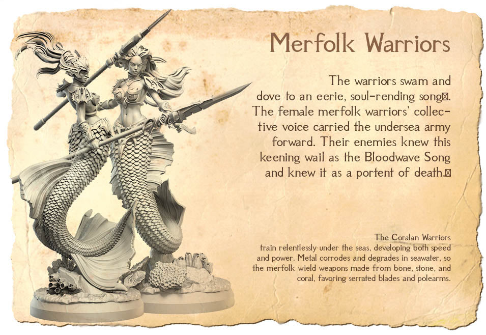 Merfolk, Female Kitbash Set