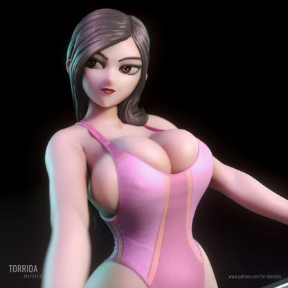 Swimmer Niko Pinup Figurine