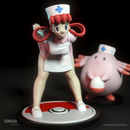 Fanart Trainer Nurse Pinup Figurine