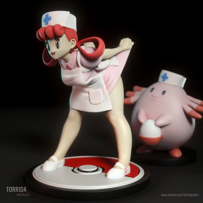 Fanart Trainer Nurse Pinup Figurine