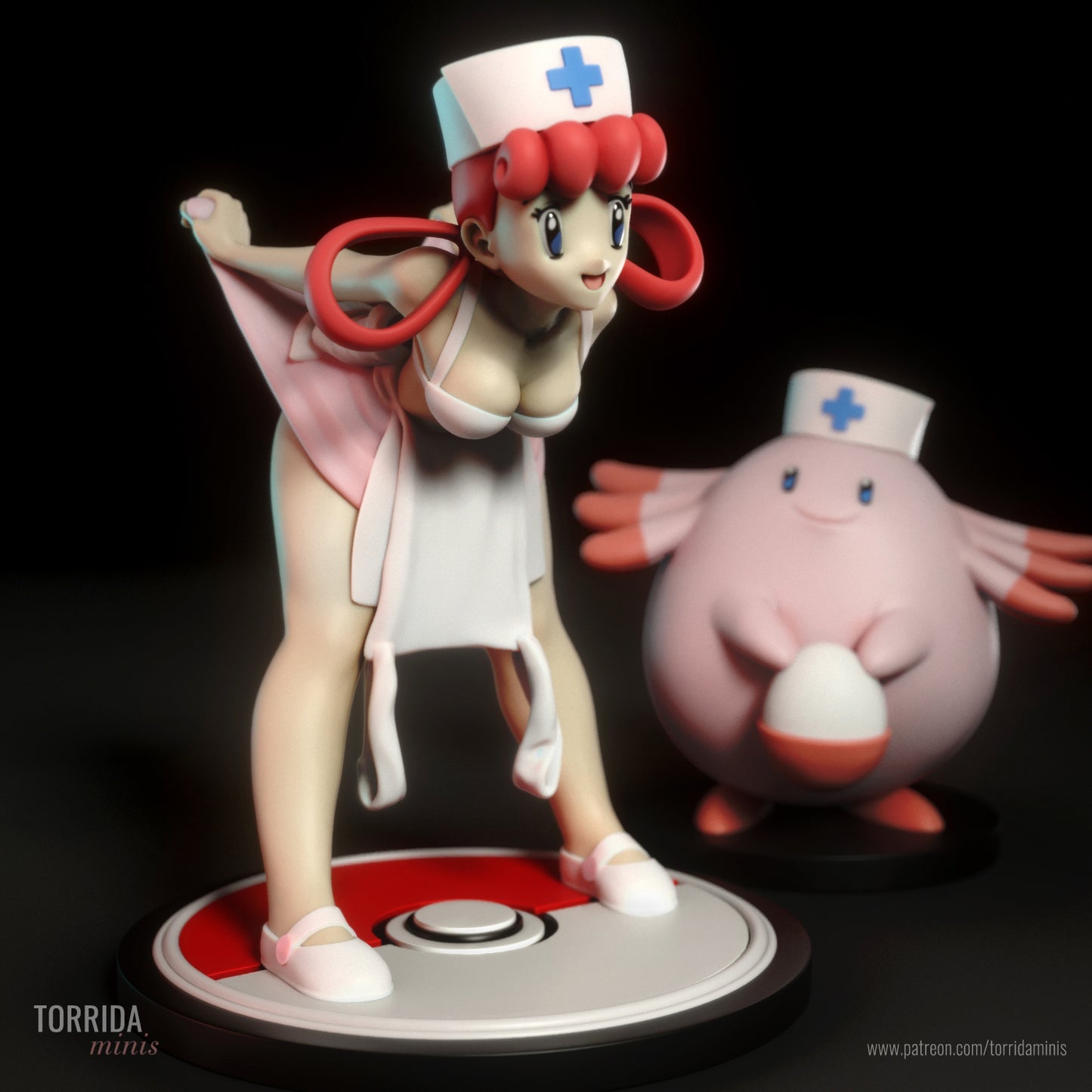 Fanart Trainer Nurse Pinup Figurine