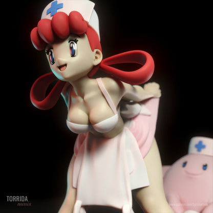 Fanart Trainer Nurse Pinup Figurine