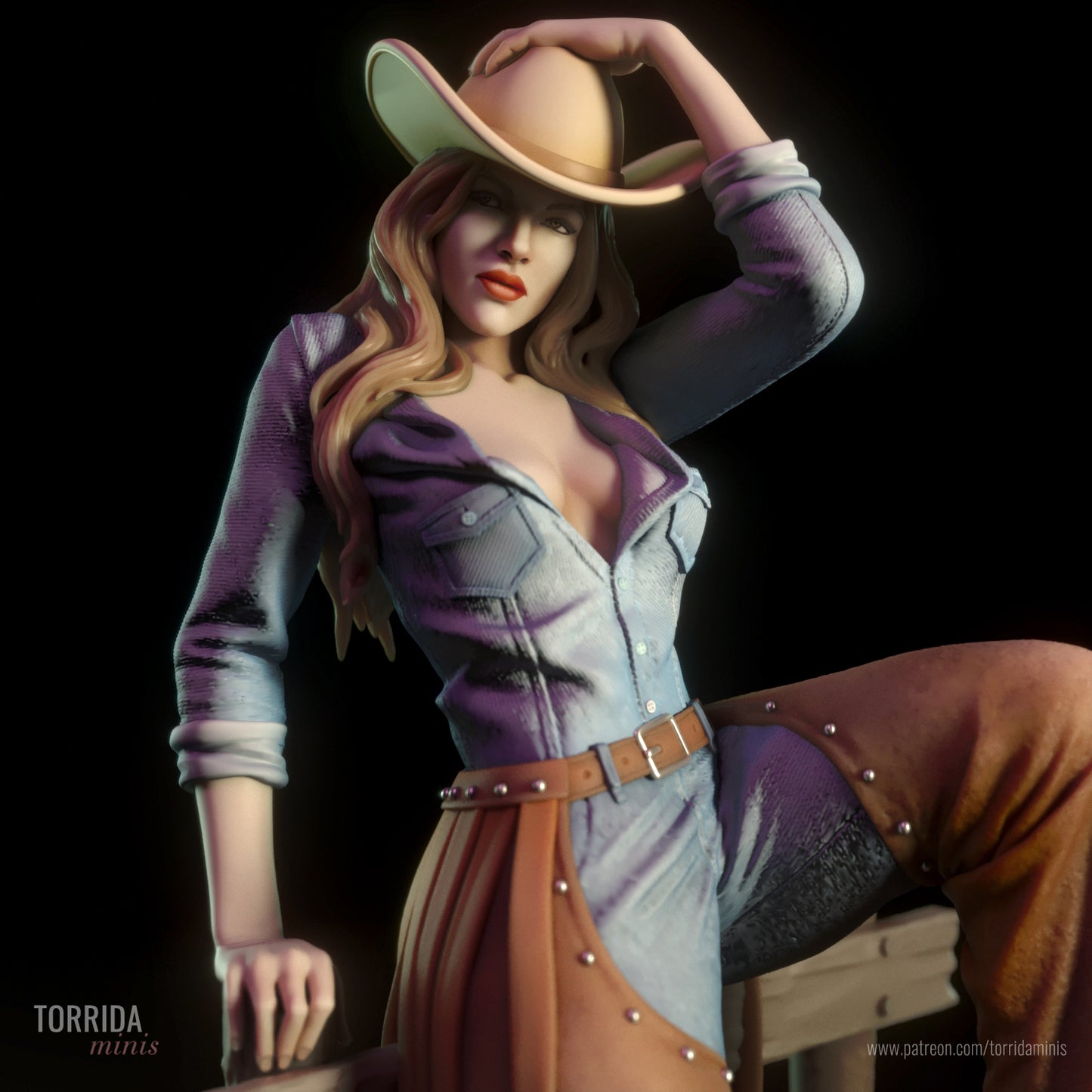 Cowgirl Pam Pinup Statuette