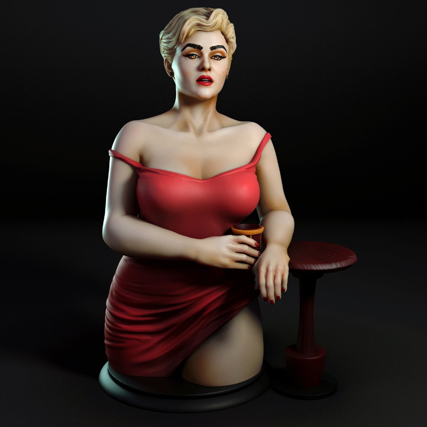 Bar Lady Pinup Statuette