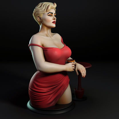 Bar Lady Pinup Statuette