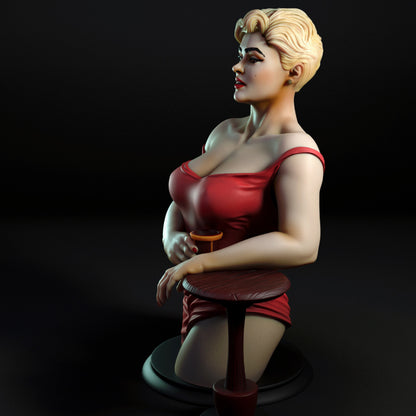 Bar Lady Pinup Statuette