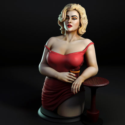 Bar Lady Pinup Statuette