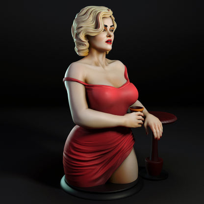 Bar Lady Pinup Statuette