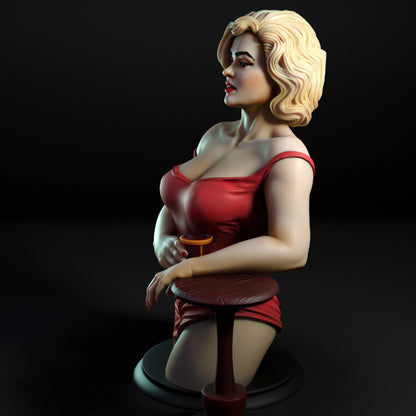 Bar Lady Pinup Statuette