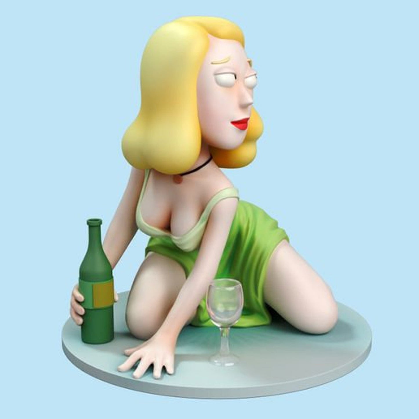 Wine Mom NSFW Pin Up Statuette